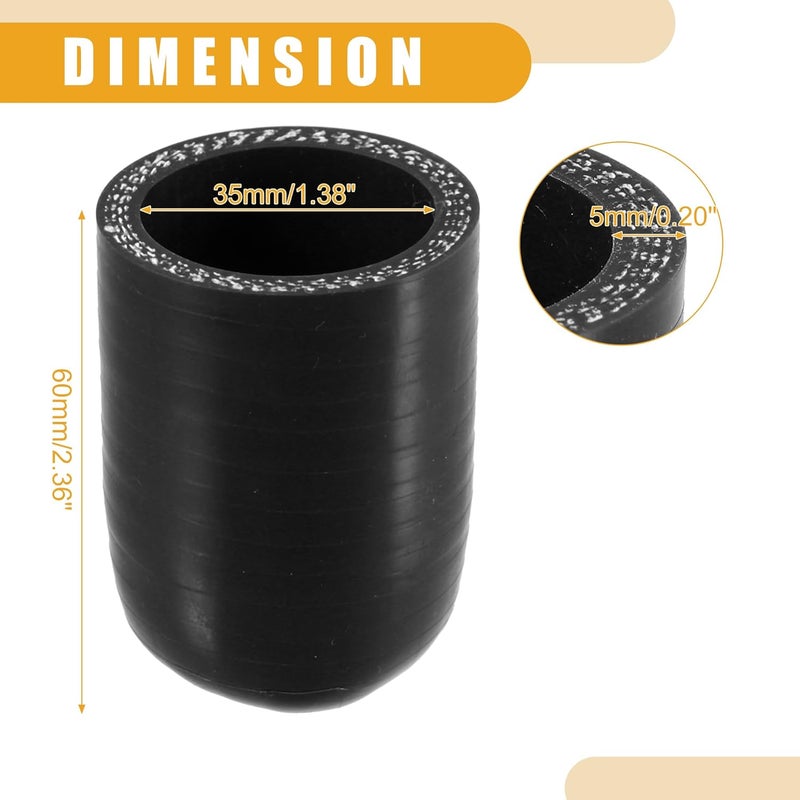 Partuto 1Pc 35mm 1.38" ID Universal Silicone Coolant Cap Intake Vacuum Hose End Plug - Car for Coolant Heater Bypass Vacuum Water Port - Silicone Black - Image 4